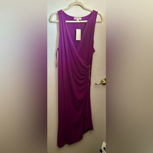 Michael Kors BNWT Purple Asymmetrical Maxi Dress